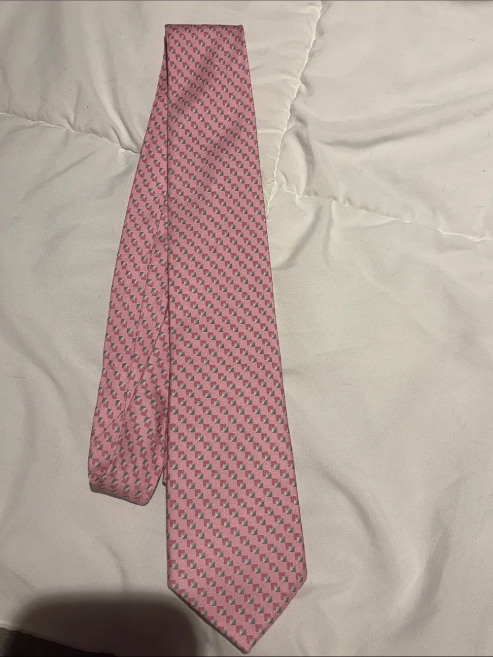 Michael Kors Men's Pink Patterned Silk Tie 100% Silk